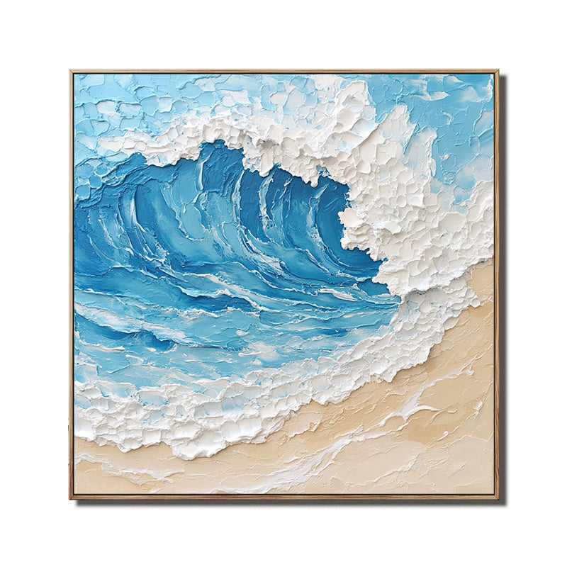 Ocean Surge: Textured Wave Art