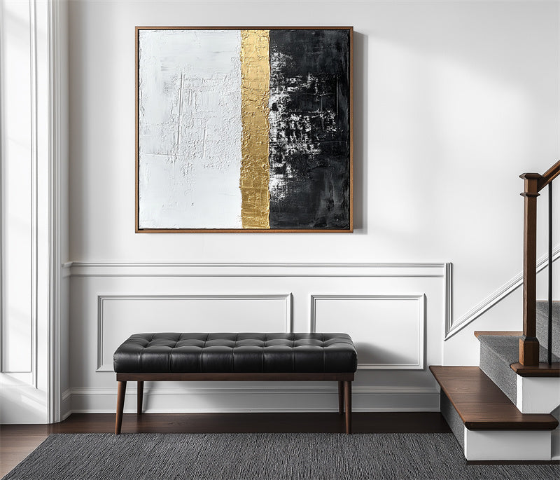 Golden Horizon Abstract Art