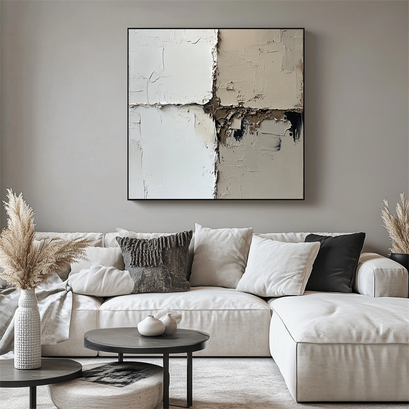 Textured Quadrant Canvas Art