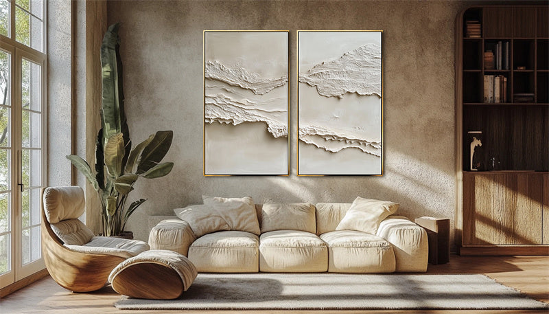 Serene Layers Diptych Art