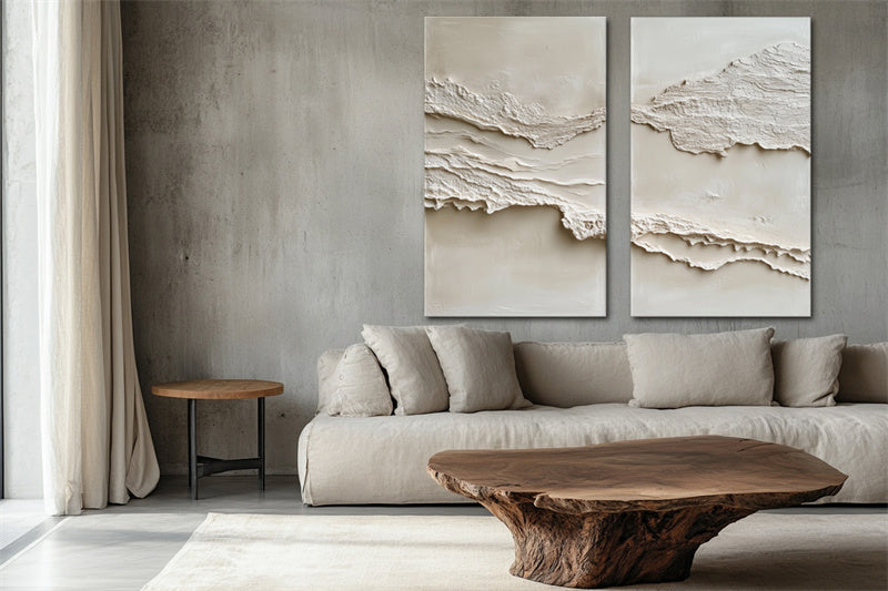Serene Layers Diptych Art