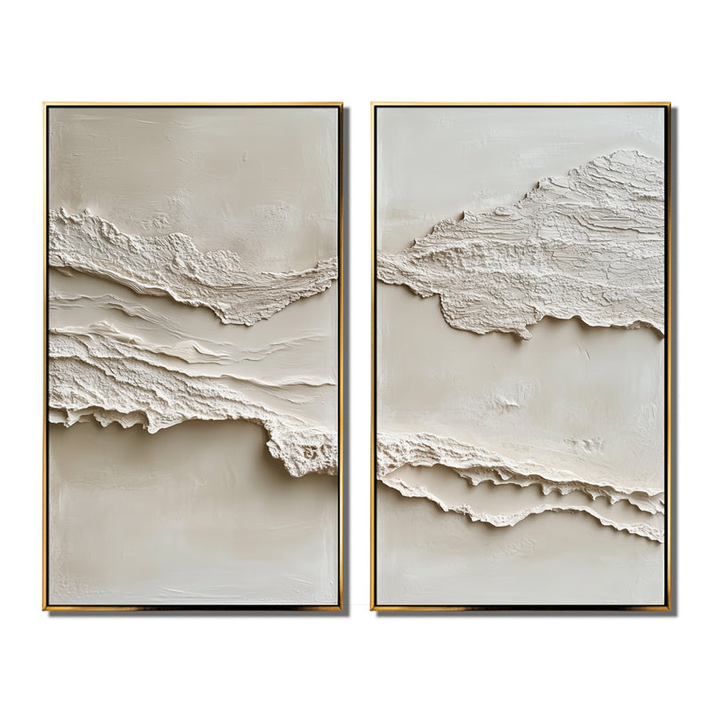 Serene Layers Diptych Art