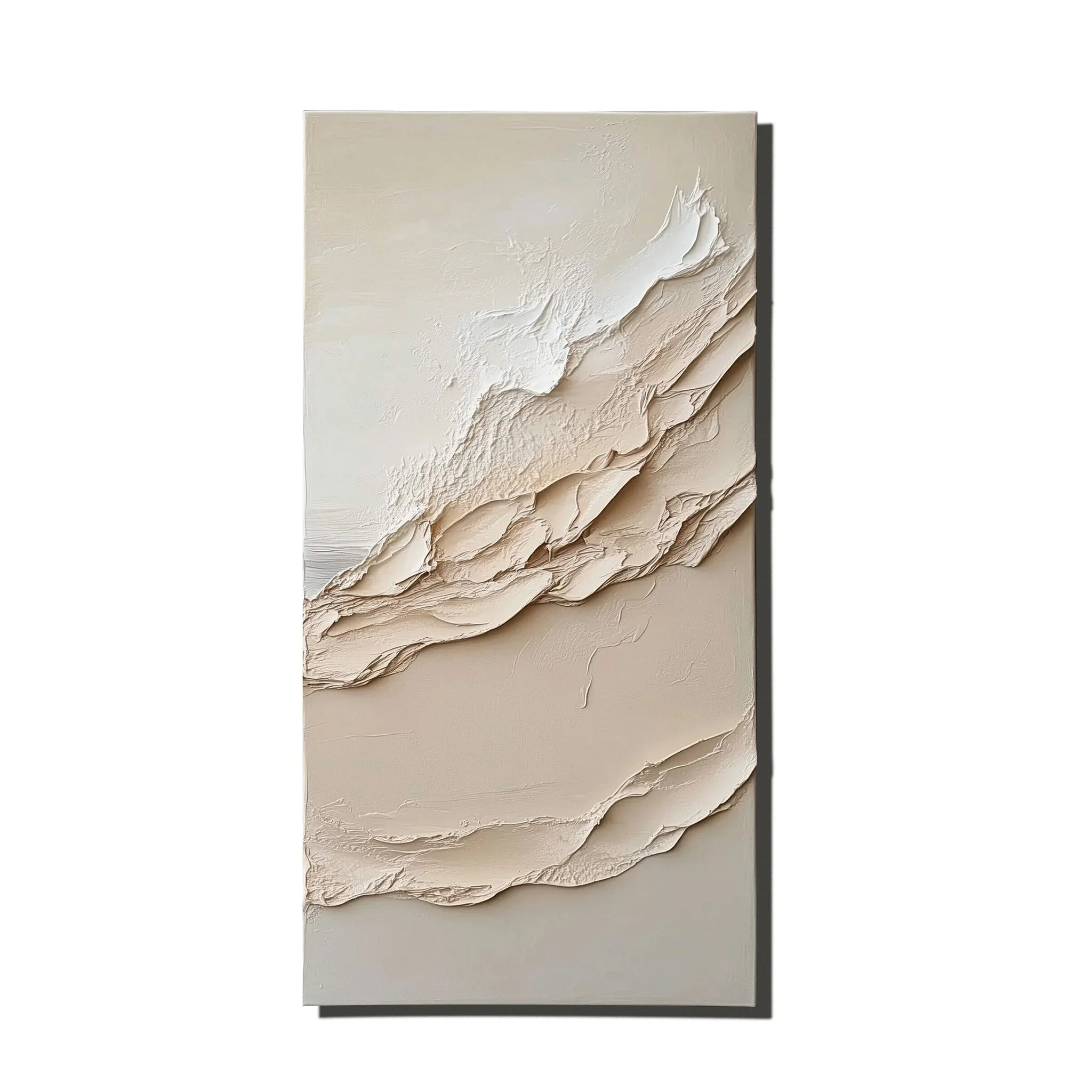 Ethereal Horizons Canvas Set-Dual Vertical Coastal Three-Dimensional Texture Wall Art - artextured