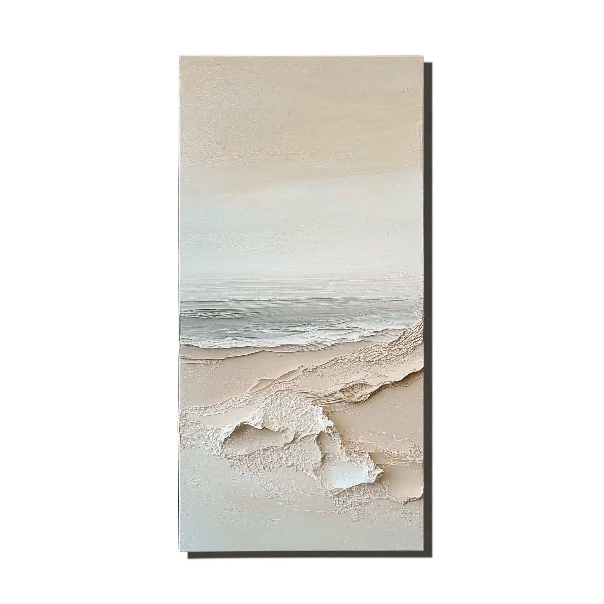 Ethereal Horizons Canvas Set-Dual Vertical Coastal Three-Dimensional Texture Wall Art - artextured