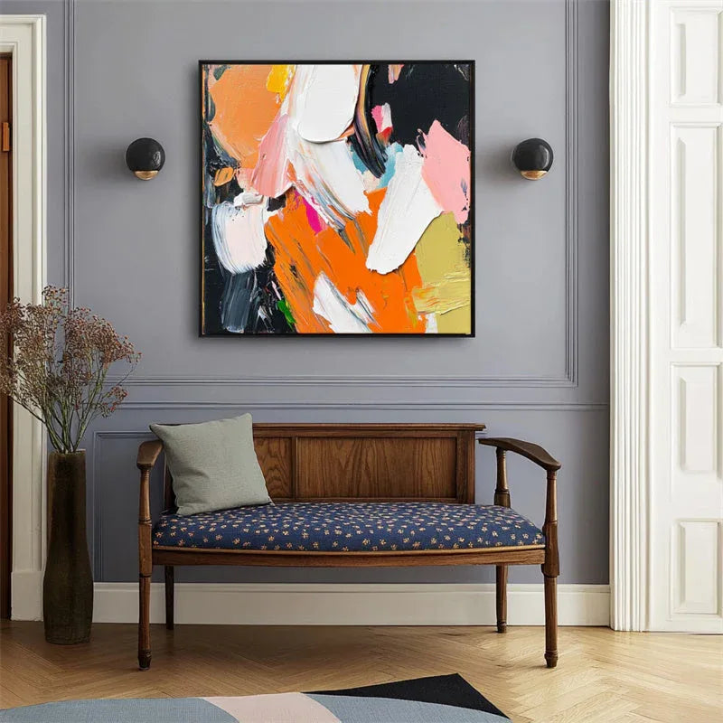 Vivid Harmony - Abstract Color Block Texture Wall Art in Modern Interior Design - artextured