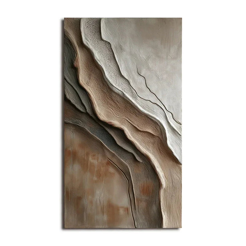 Earth Layers-Wabi Sabi Style Flowing Rock Texture Wall Art - artextured