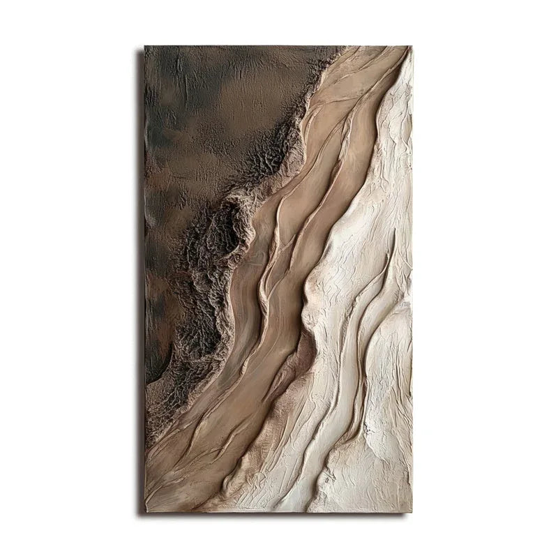 Earth's Harmony-Hand Drawn Abstract Earth Texture Layered Wall Art - artextured