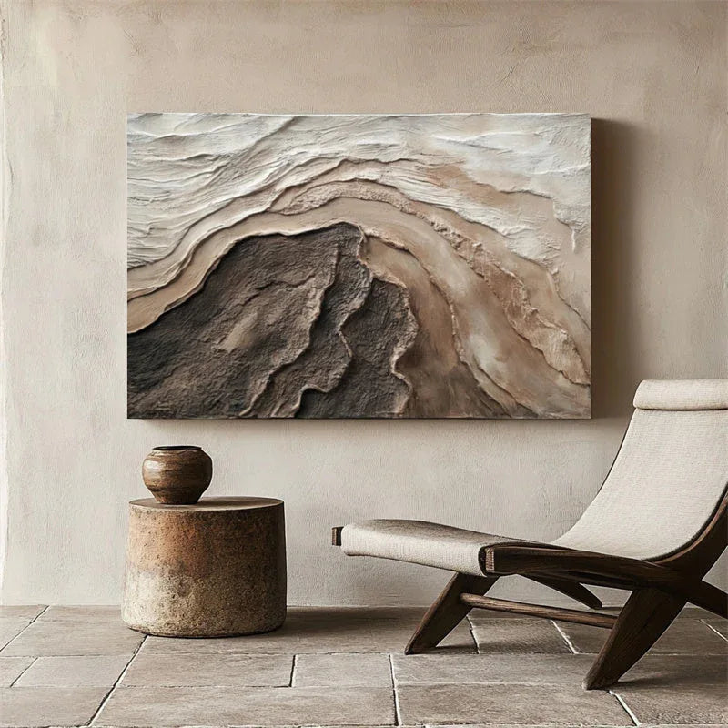 Earth Flow-Earthy Textured Abstract Wall Art for Modern Home Decor - artextured