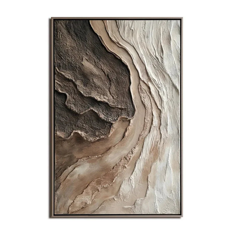 Earth Flow-Earthy Textured Abstract Wall Art for Modern Home Decor - artextured