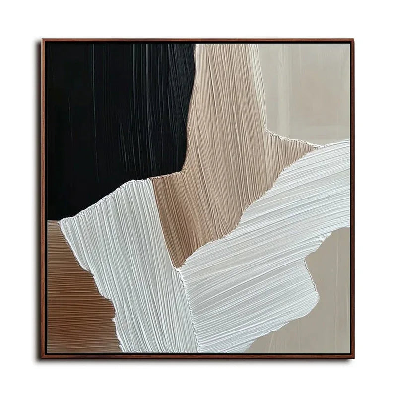 Textured Flow –The Art of Line Texture Wall between Modern Minimalist Color Blocks - artextured