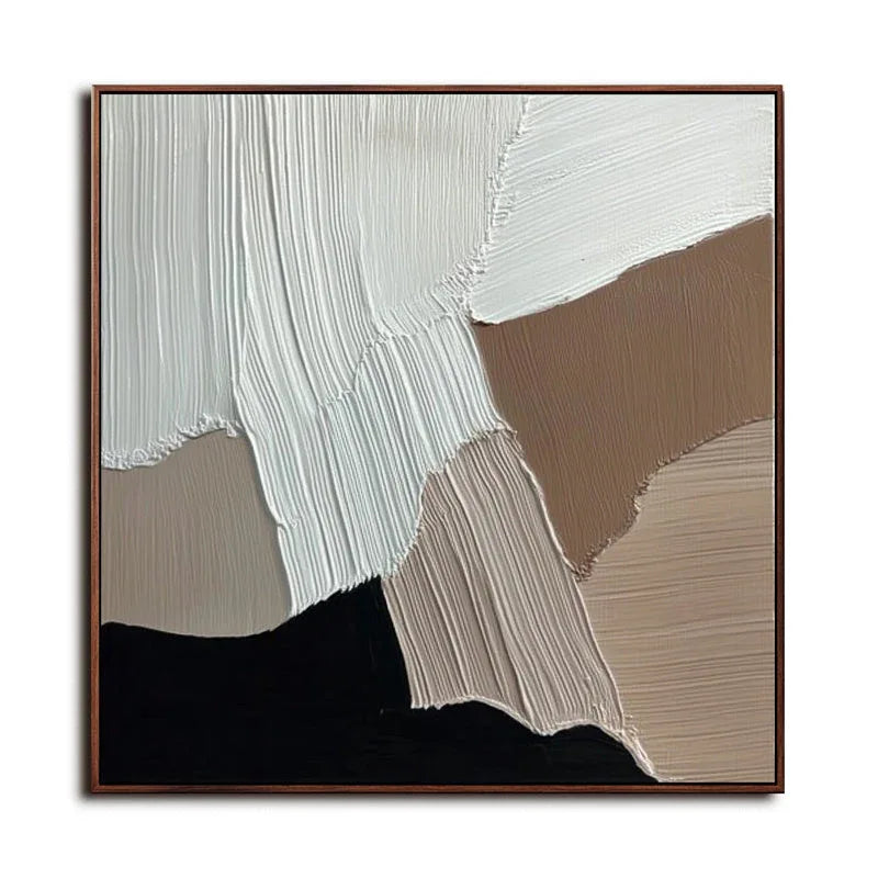 Abstract Harmony-Abstract Block Splicing Texture Wall Art in Morandi Color System - artextured