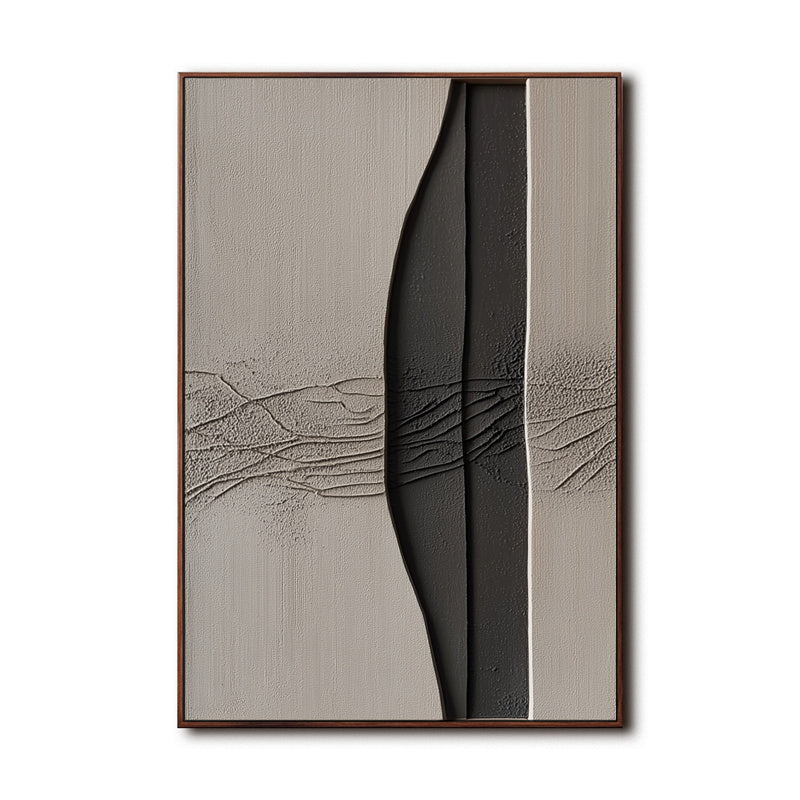 Ethereal Rift Textured Canvas-Abstract Oil Painting Wall Art With Layered Curves and Broken Textures