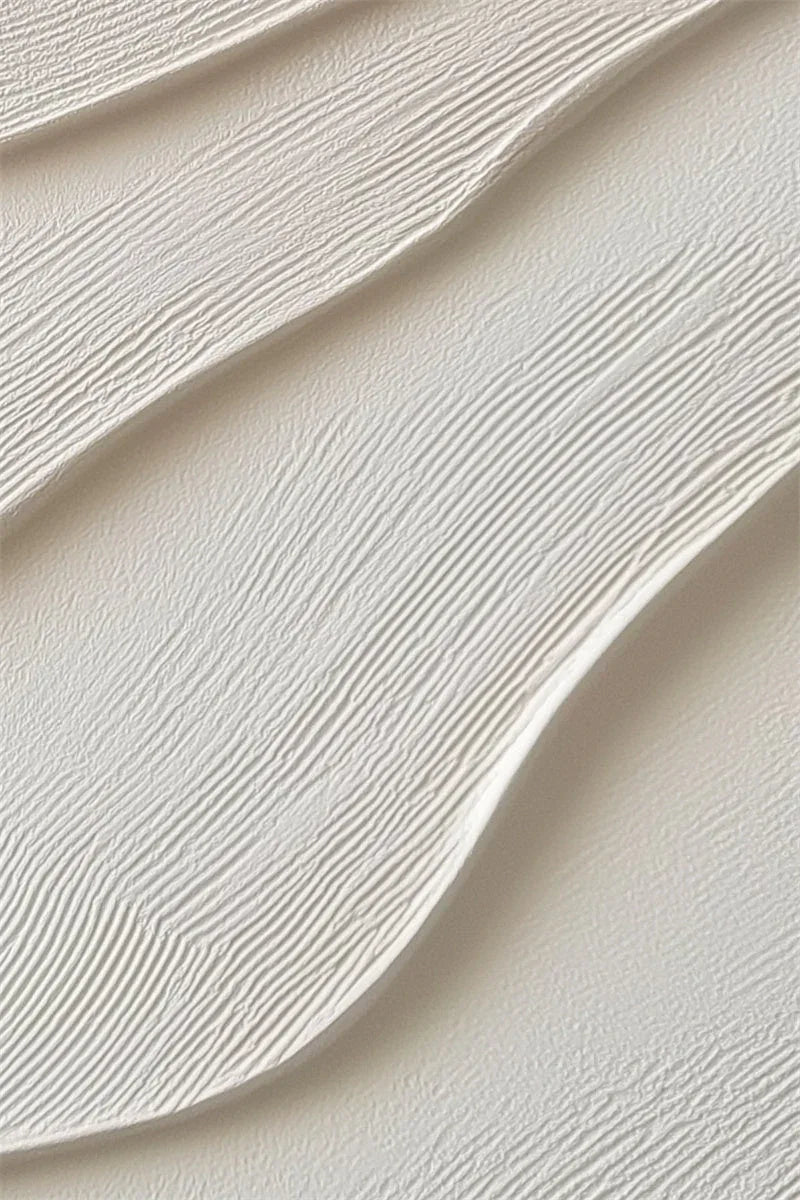 3D White Textured Wall Art – Minimalist Abstract Wave Canvas Decor - artextured