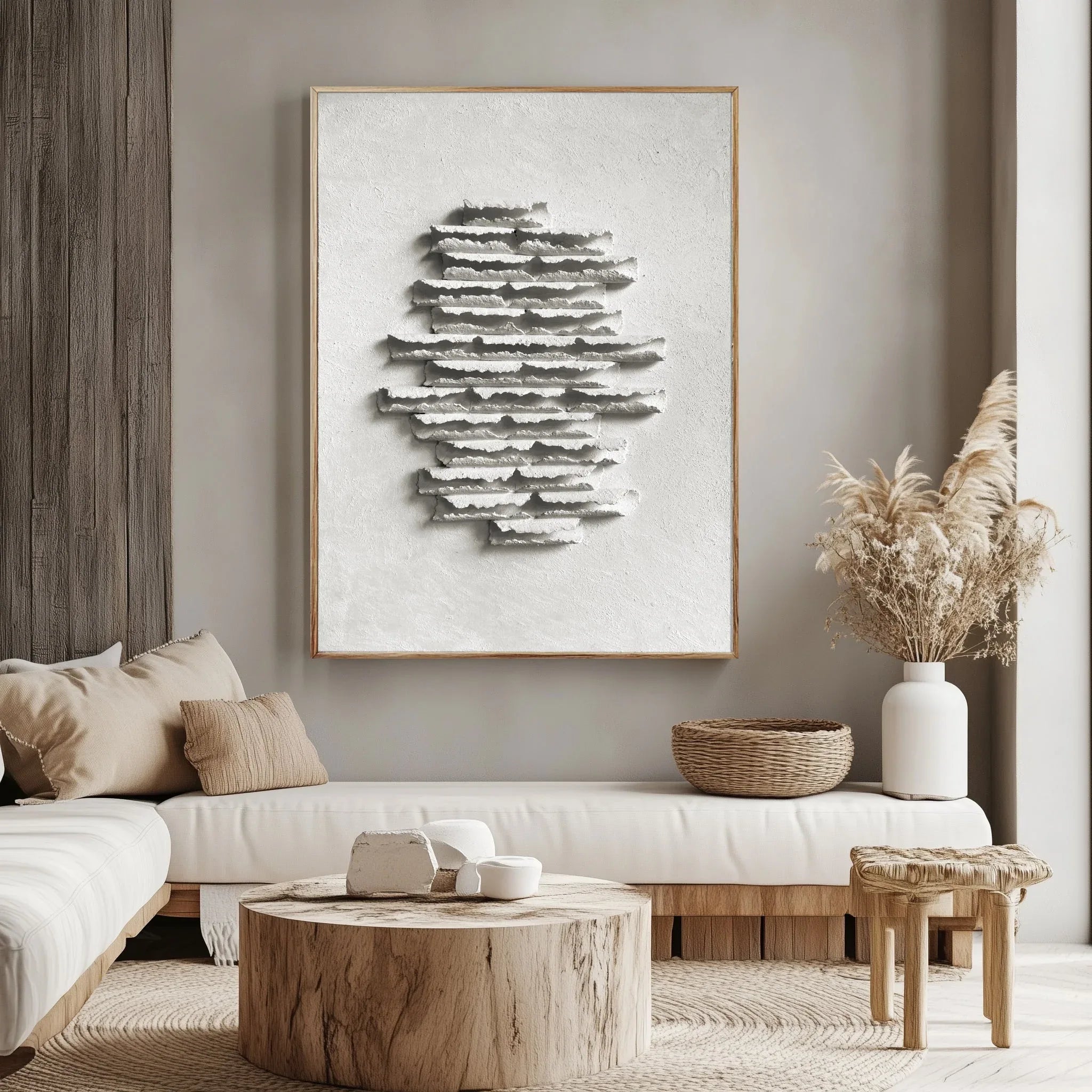 Fragmented Harmony-Shallow Tone Three-Dimensional Fission Texture Abstract Wall Art - artextured