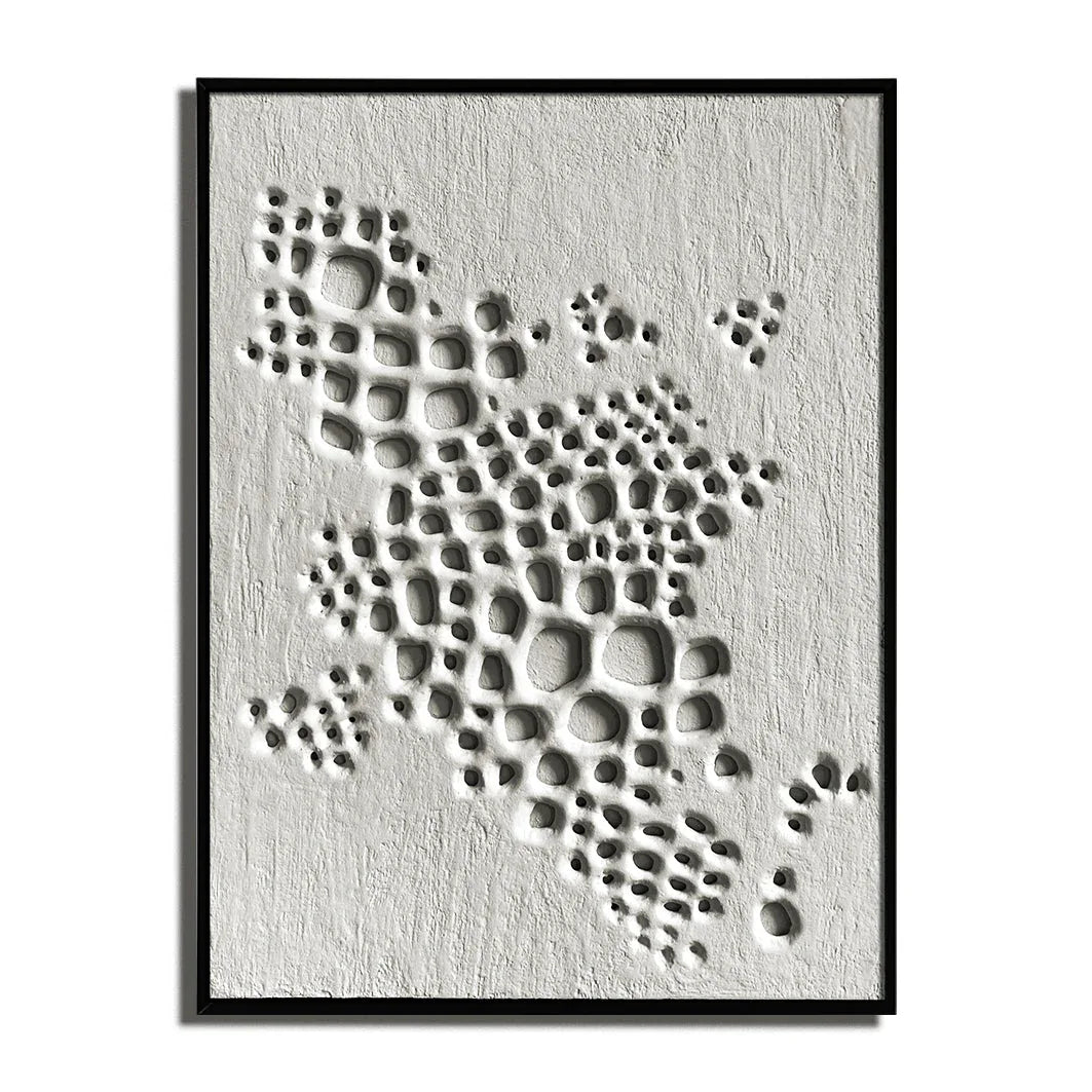 Textured Landscape-Modern Minimalist Shallow Tone Three-Dimensional Honeycomb Texture Wall Art - artextured