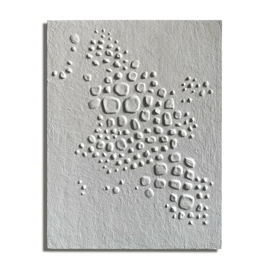 Textured Forms-Minimalist Geometric Point Block Relief Hand-Painted Wall Art - artextured