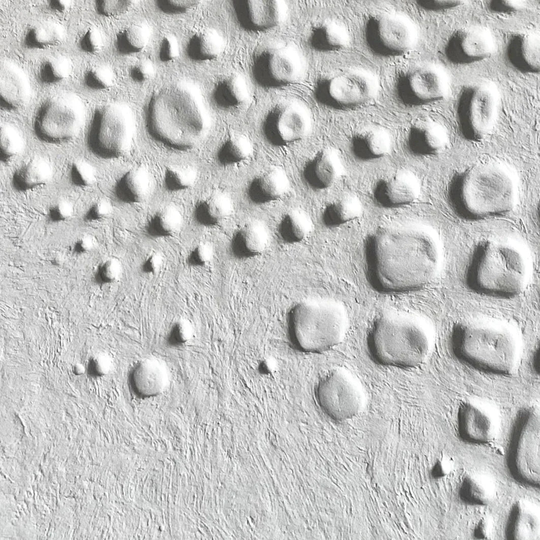 Textured Forms-Minimalist Geometric Point Block Relief Hand-Painted Wall Art - artextured