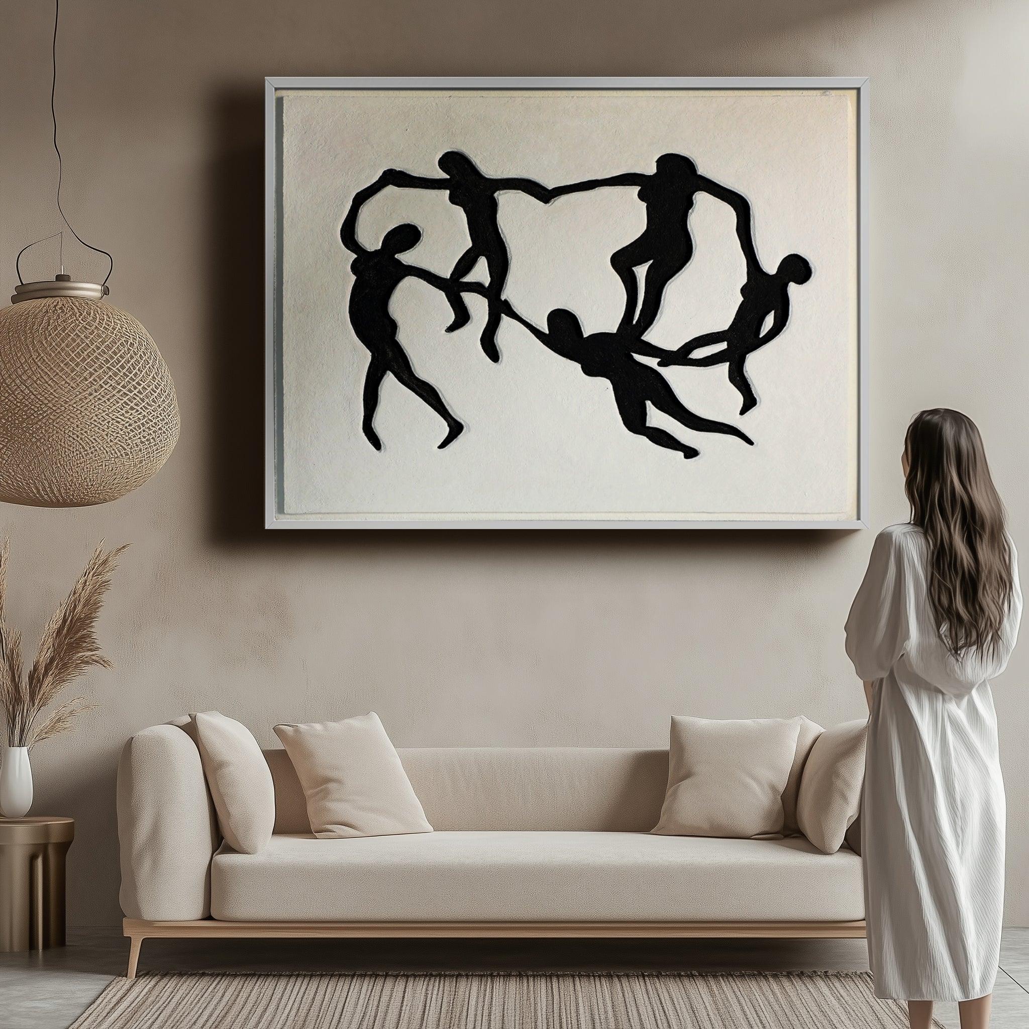Circle of Harmony Wall Art-Modern Minimalist Style Three-Dimensional Collective Dance Abstract Oil Painting Wall Art - artextured