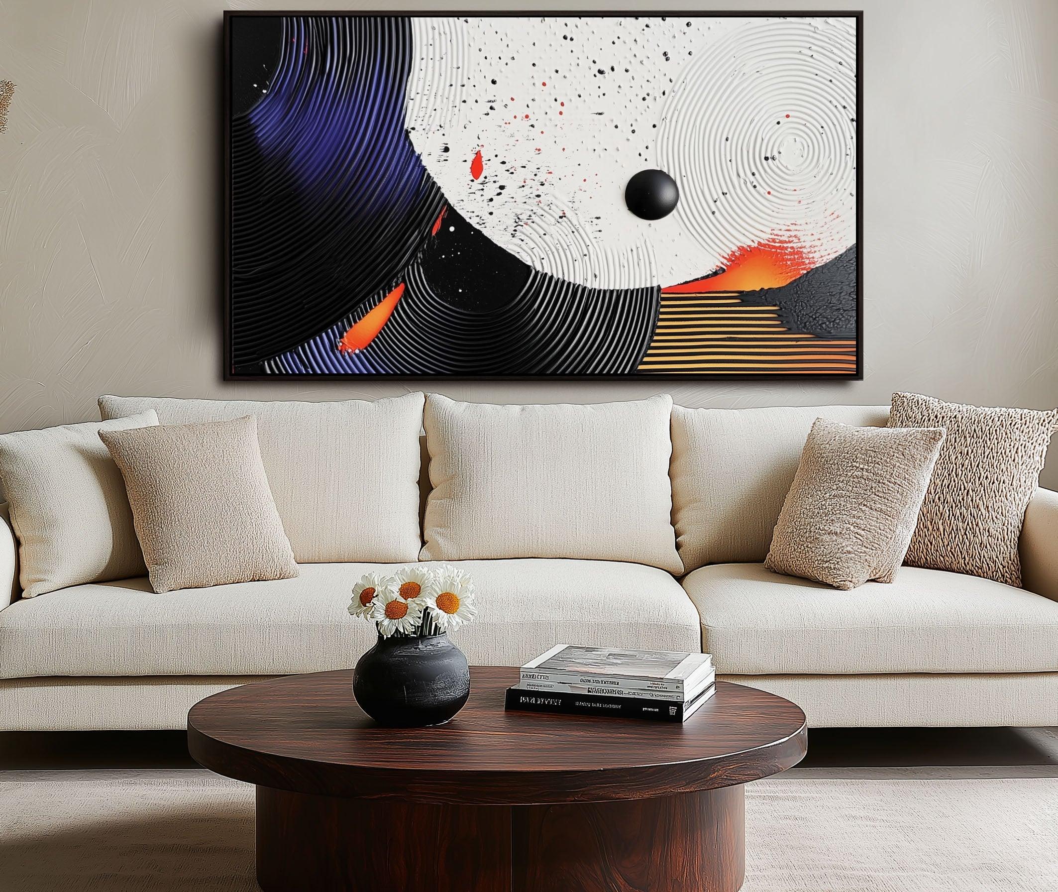 Cosmic Motion-Geometric Spiral Stereoscopic Abstract Texture Wall Art - artextured