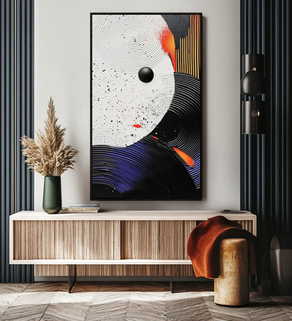 Cosmic Motion-Geometric Spiral Stereoscopic Abstract Texture Wall Art - artextured