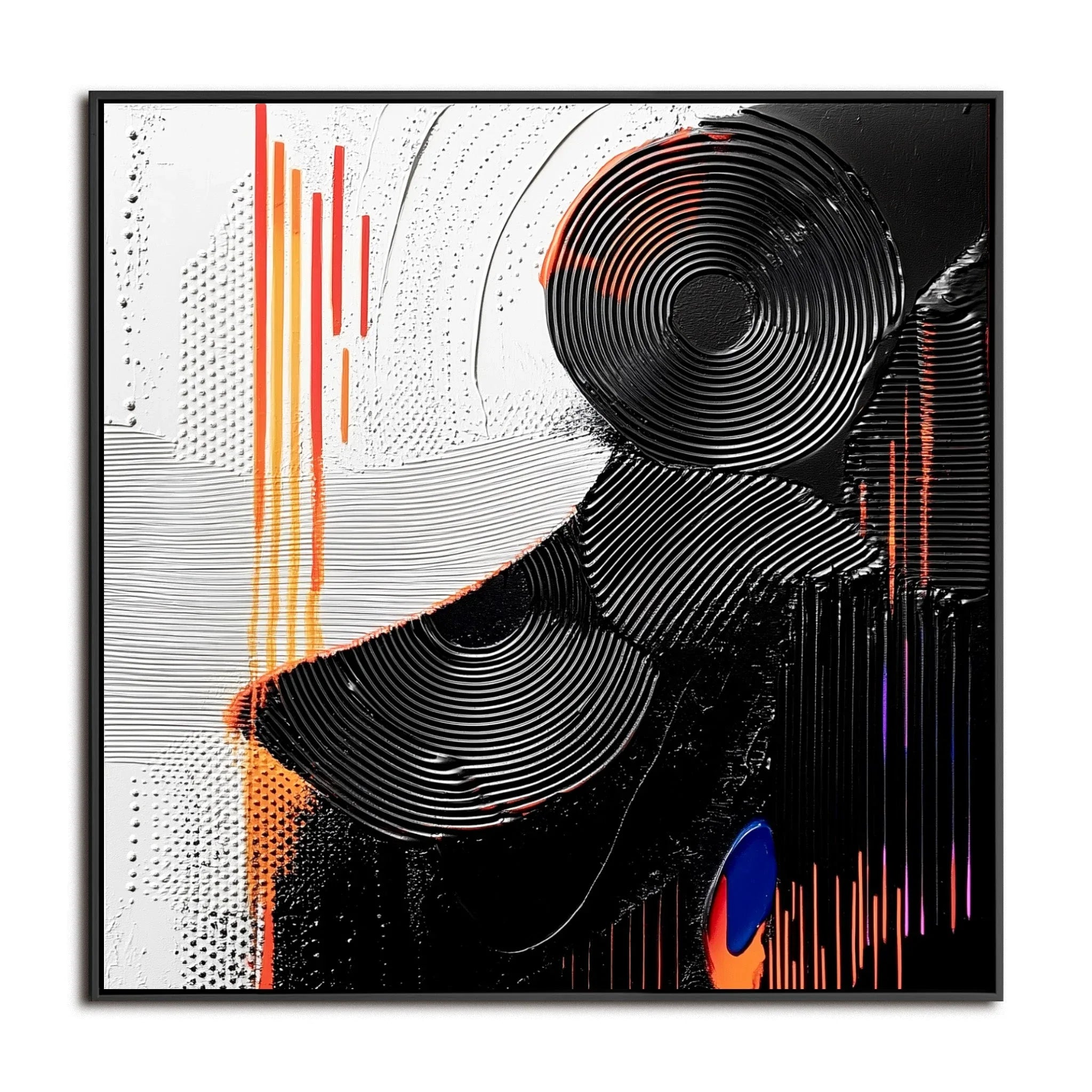 Vivid Rhythm-Abstract Dynamic Line Texture Wall Art in Modern Geometry - artextured