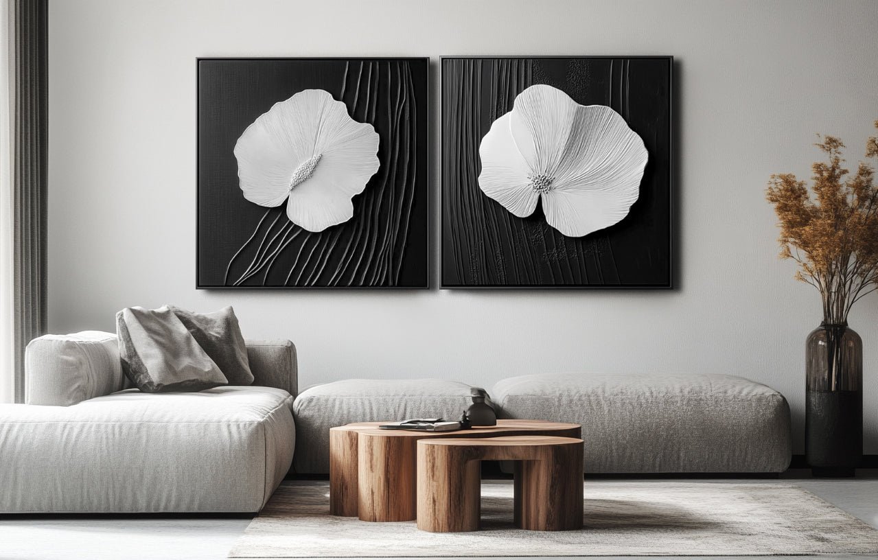Petal Poise Wall Canvas Set