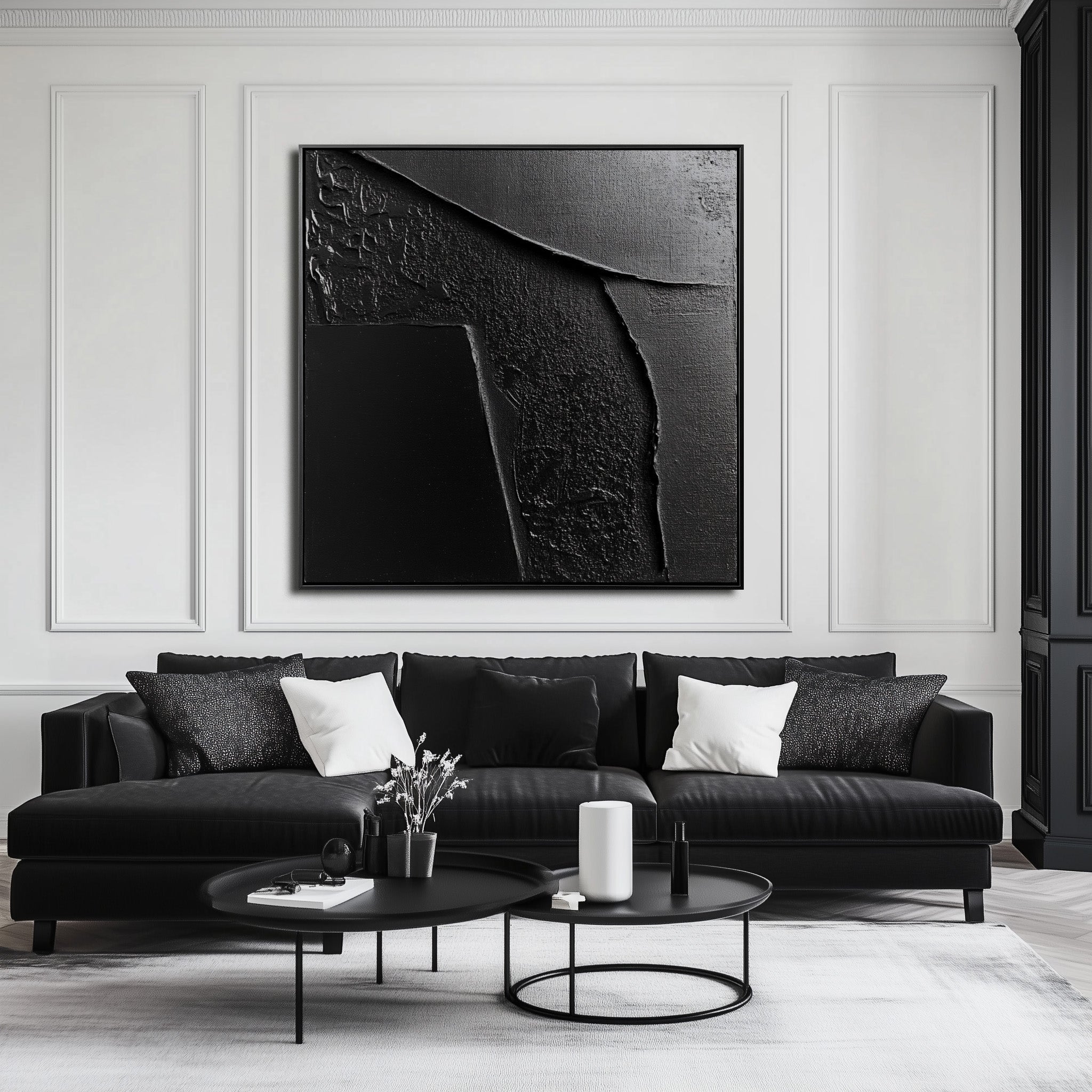 Monochrome Texture Canvas Art