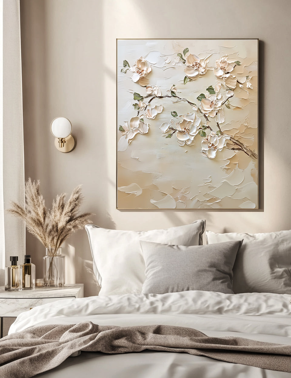 Golden Bloom Serenity Canvas