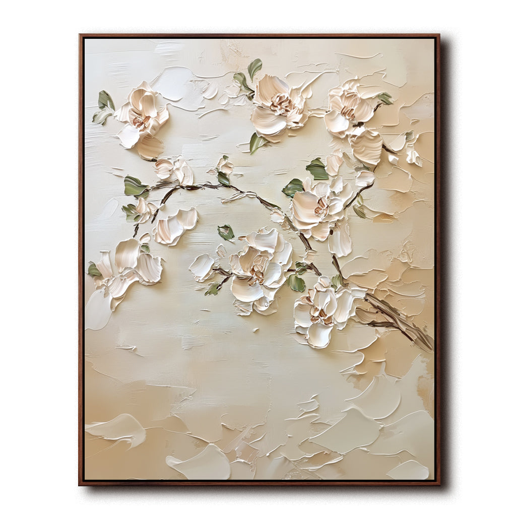 Golden Bloom Serenity Canvas