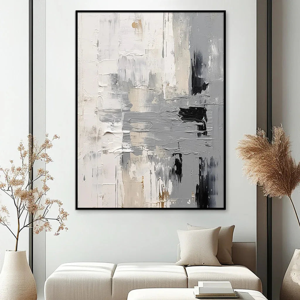 Ethereal Layers-Abstract Texture Oil Painting Wall Art for Modern Living Room or Bedroom Decoration - artextured