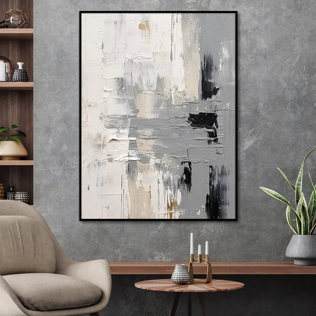 Ethereal Layers-Abstract Texture Oil Painting Wall Art for Modern Living Room or Bedroom Decoration - artextured