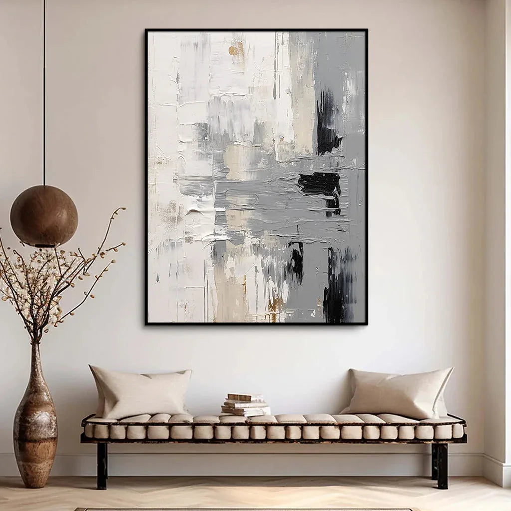 Ethereal Layers-Abstract Texture Oil Painting Wall Art for Modern Living Room or Bedroom Decoration - artextured