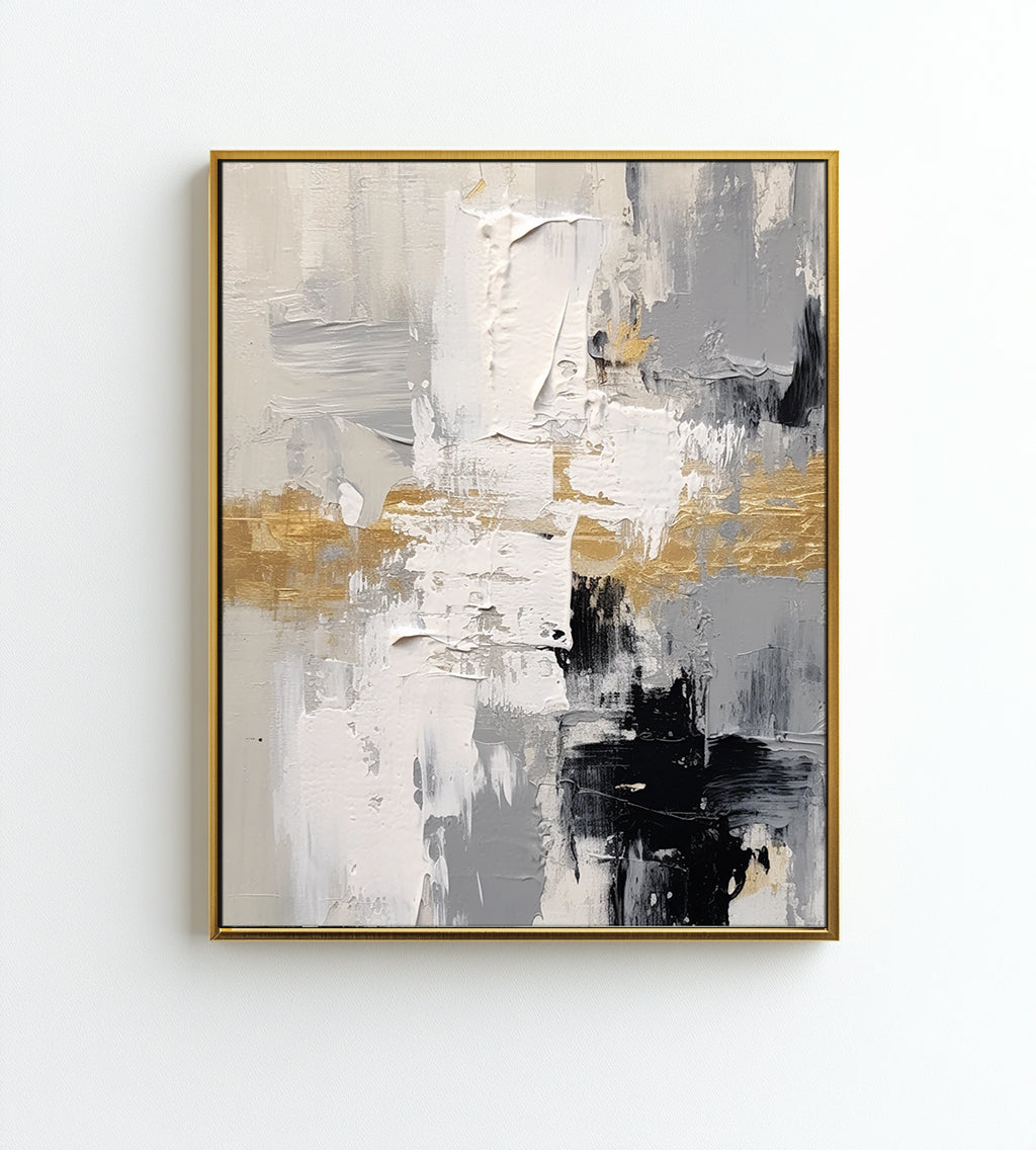Golden Horizon Abstract Canvas