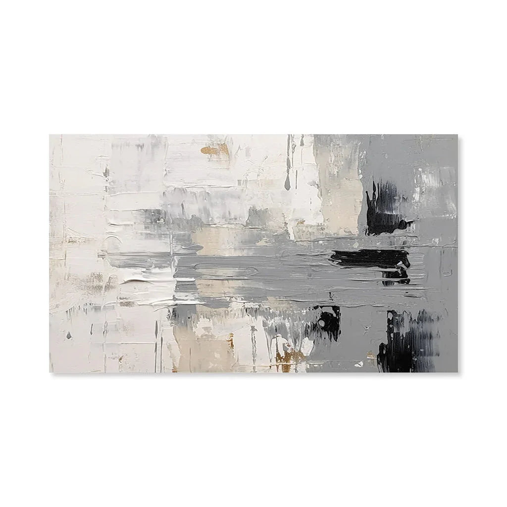 Serenity in Abstract-Hand-Painted Minimalist Abstract Texture Oil Painting Wall Art - artextured