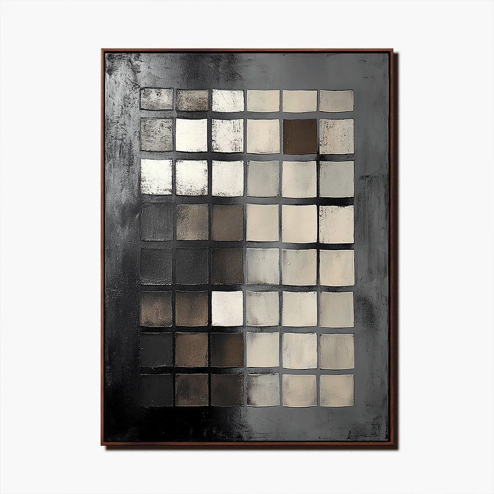 Monochrome Mosaic Canvas
