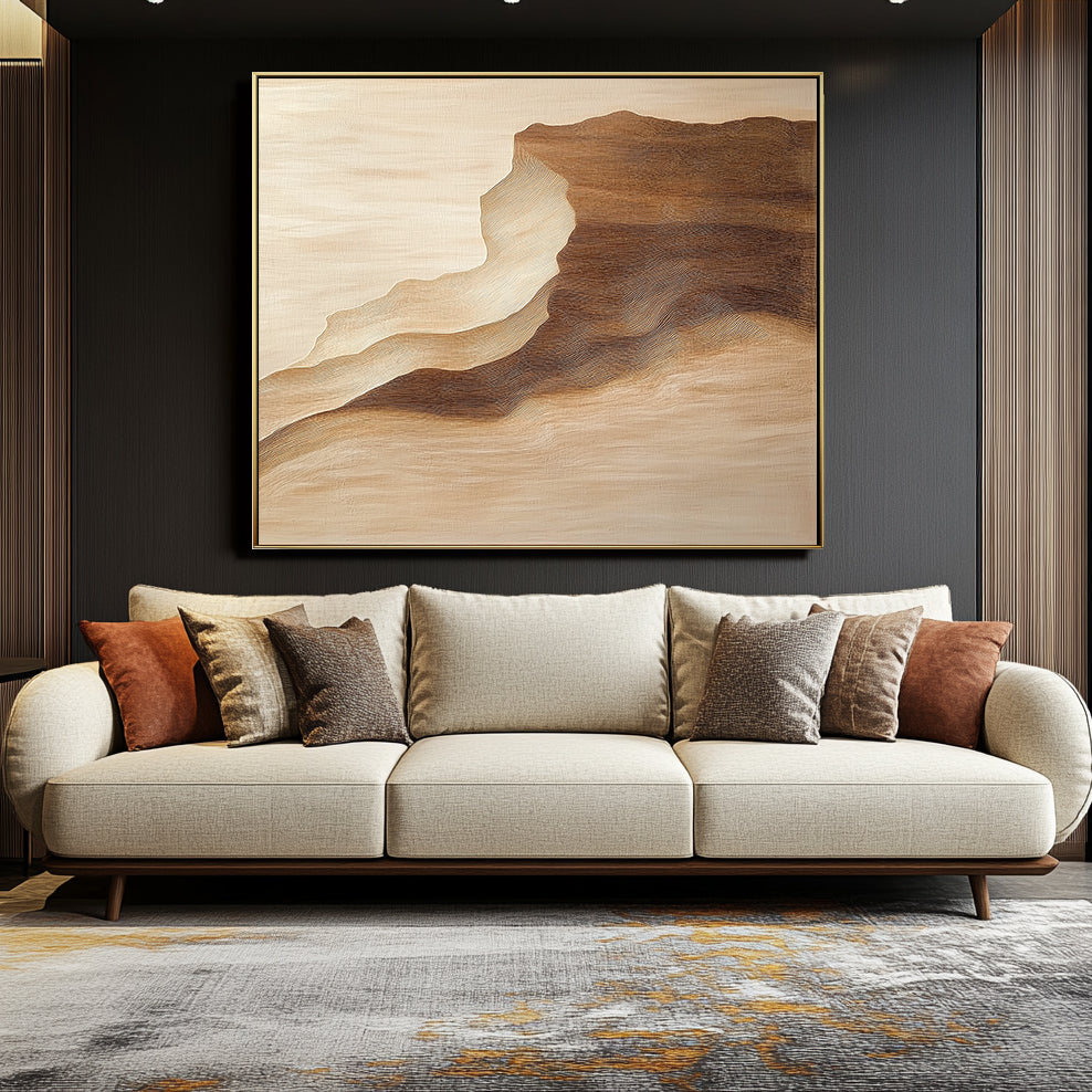 Echoes of Earth-Natural Three-Dimensional Wooden Layered Mountain Abstract Texture Wall Art