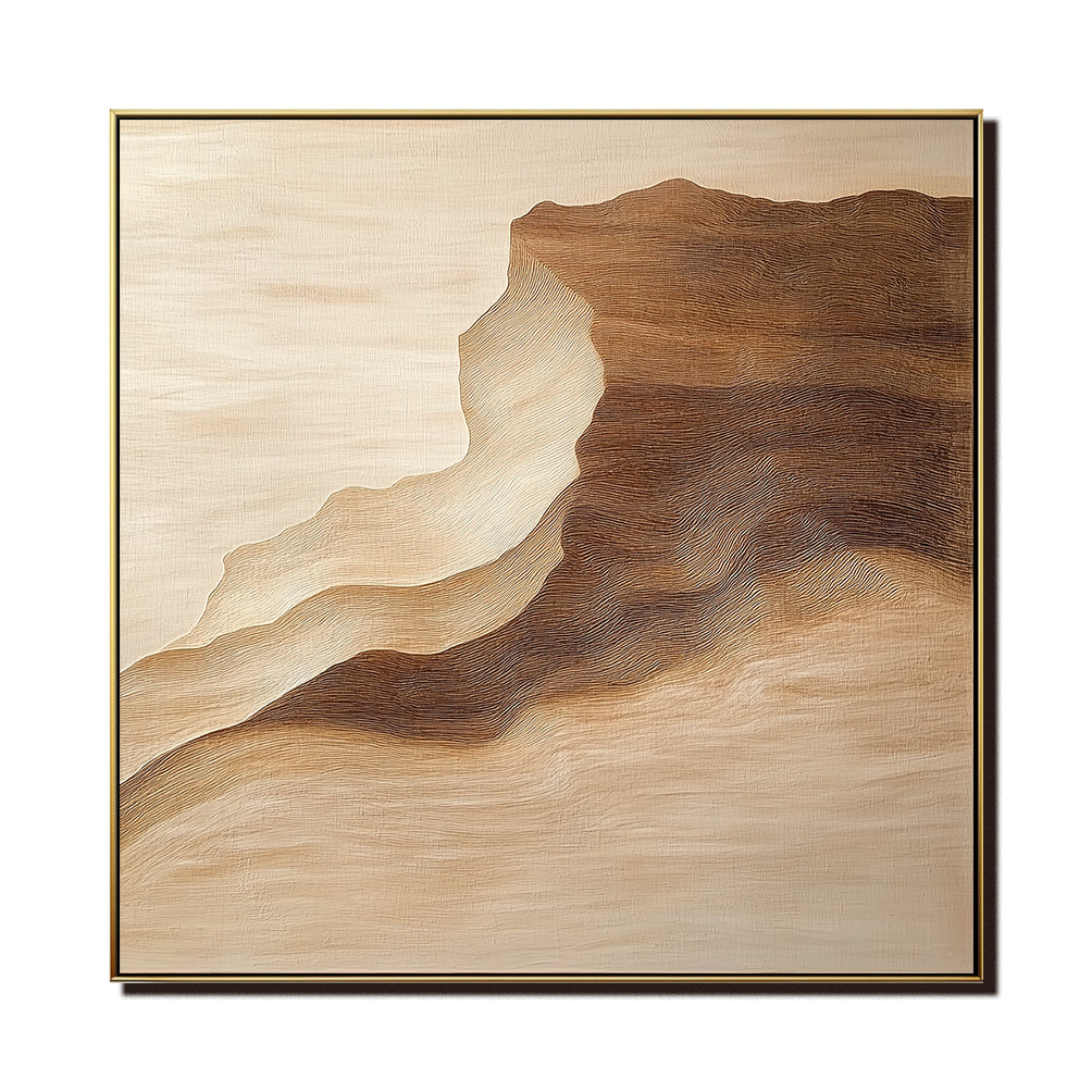 Echoes of Earth-Natural Three-Dimensional Wooden Layered Mountain Abstract Texture Wall Art