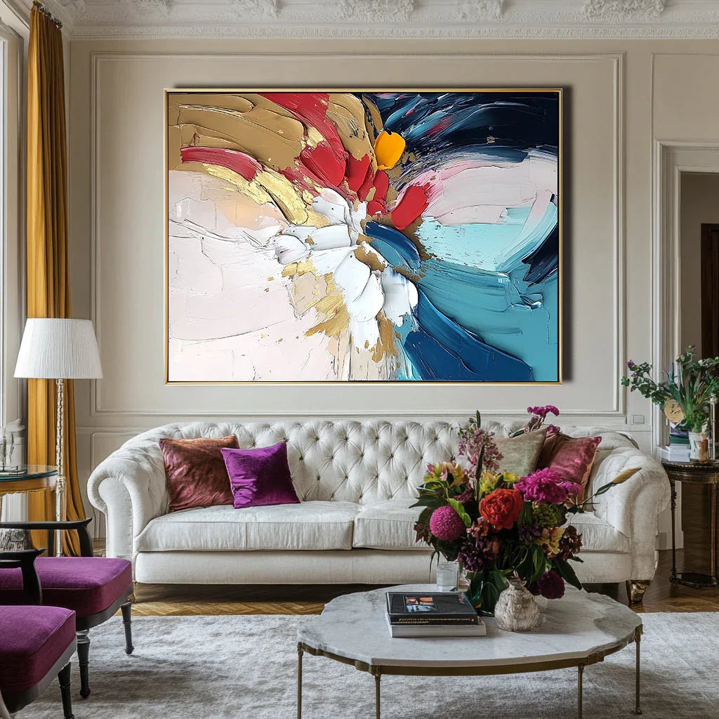 Abstract Bloom Fusion-The Abstract Texture Floral Wall Art of Vitality Blooming - artextured