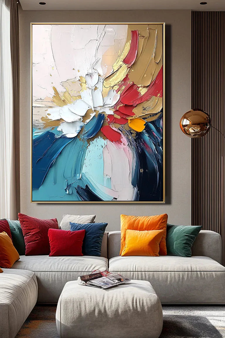 Abstract Bloom Fusion-The Abstract Texture Floral Wall Art of Vitality Blooming - artextured