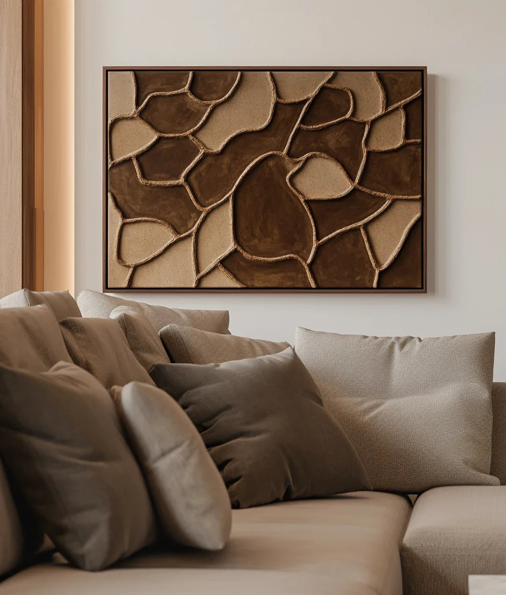 Earthen Mosaic-Geometric Abstract Wall art Featuring Earth Mosaic - artextured