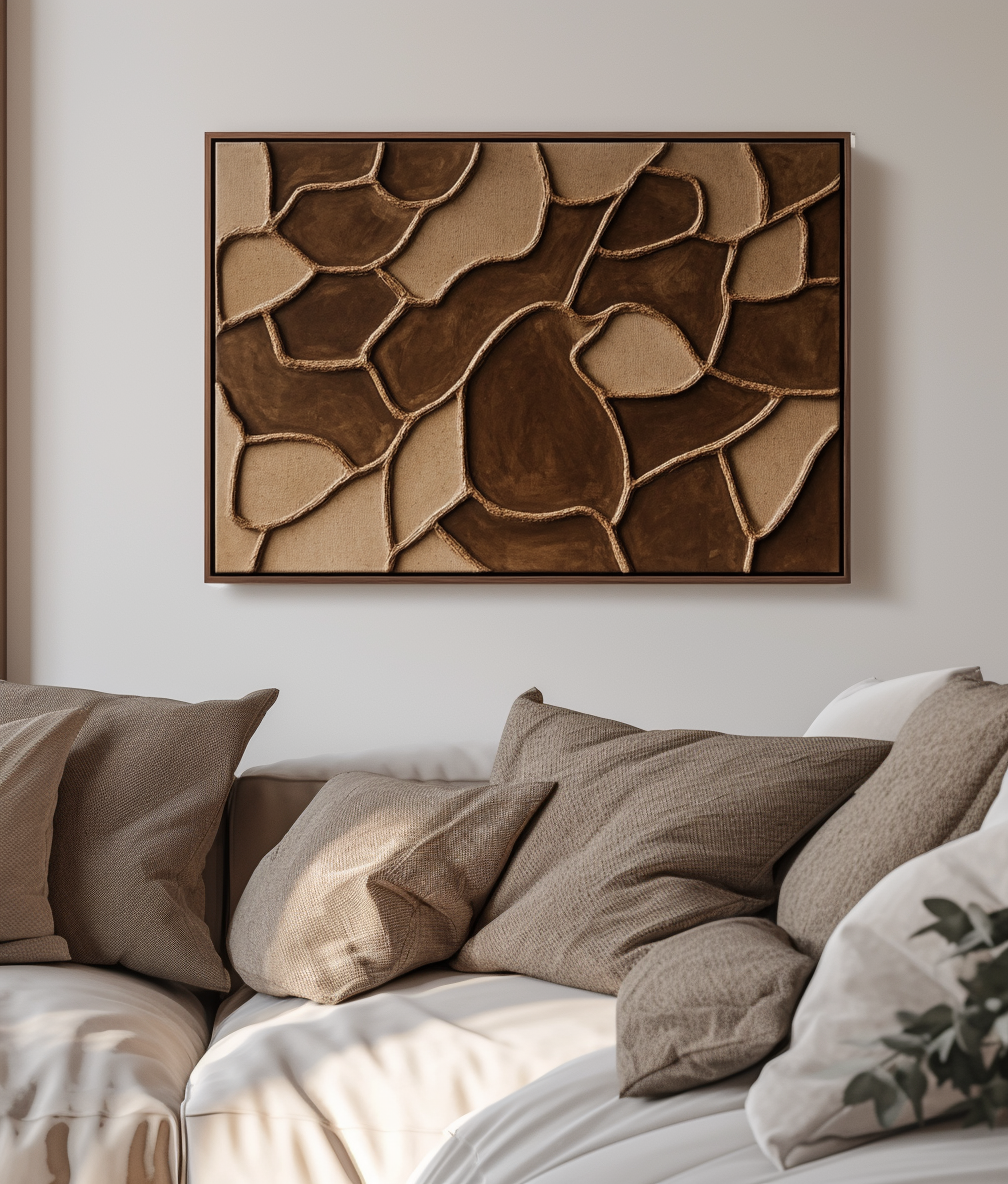 Earthen Mosaic-Geometric Abstract Wall art Featuring Earth Mosaic