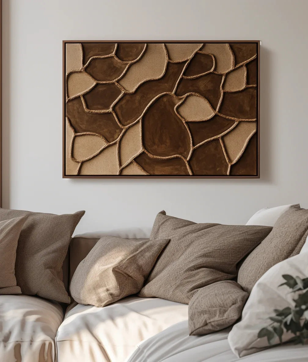 Earthen Mosaic-Geometric Abstract Wall art Featuring Earth Mosaic - artextured