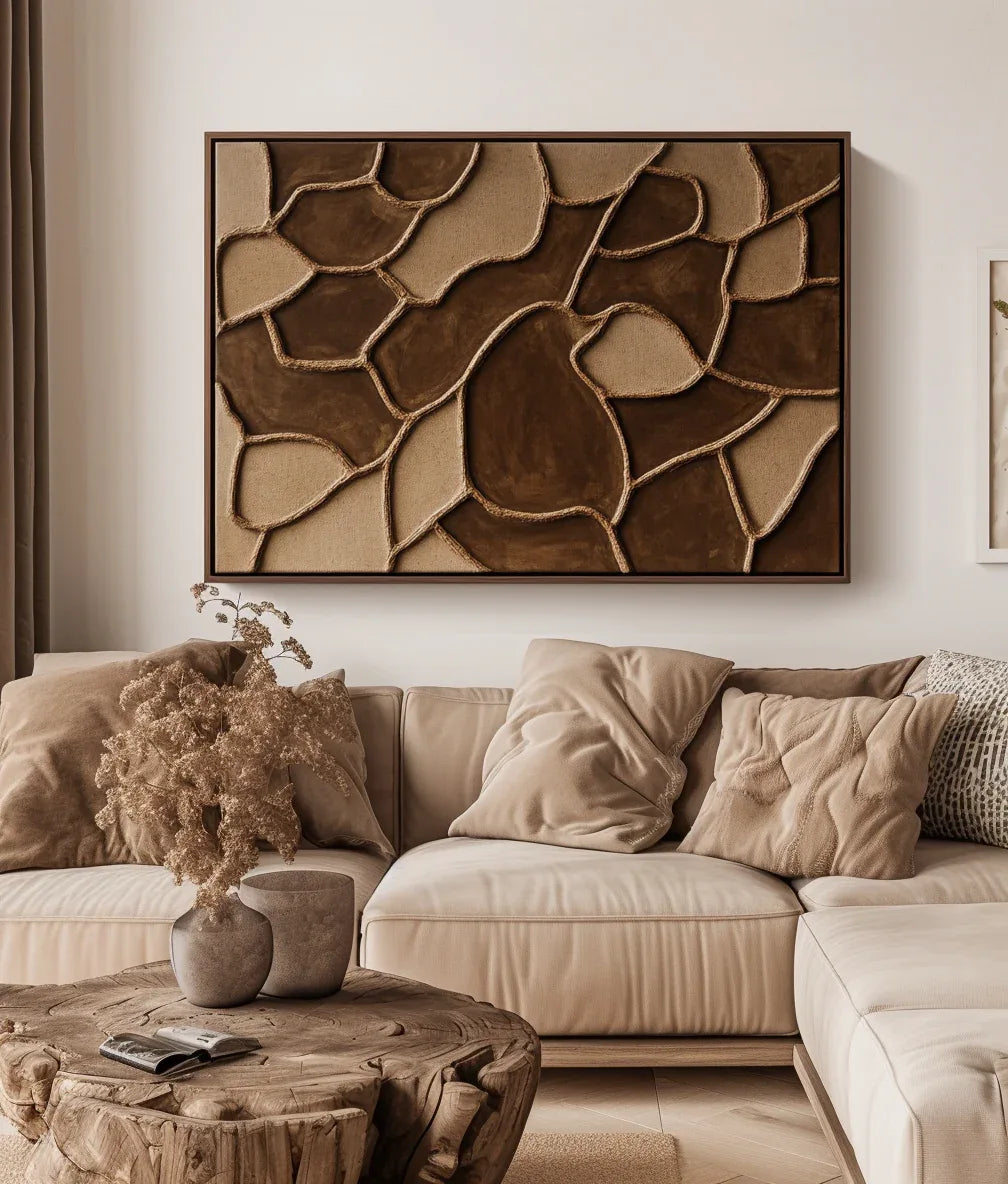Earthen Mosaic-Geometric Abstract Wall art Featuring Earth Mosaic - artextured