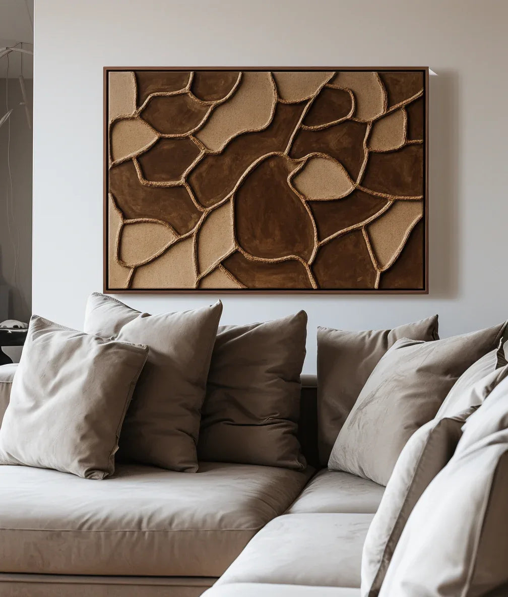 Earthen Mosaic-Geometric Abstract Wall art Featuring Earth Mosaic - artextured