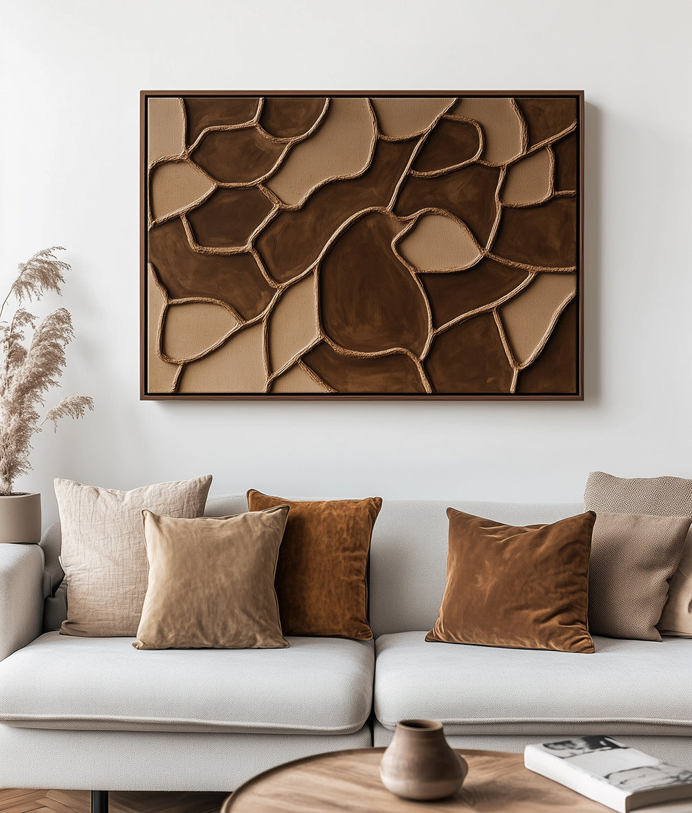 Earthen Mosaic-Geometric Abstract Wall art Featuring Earth Mosaic