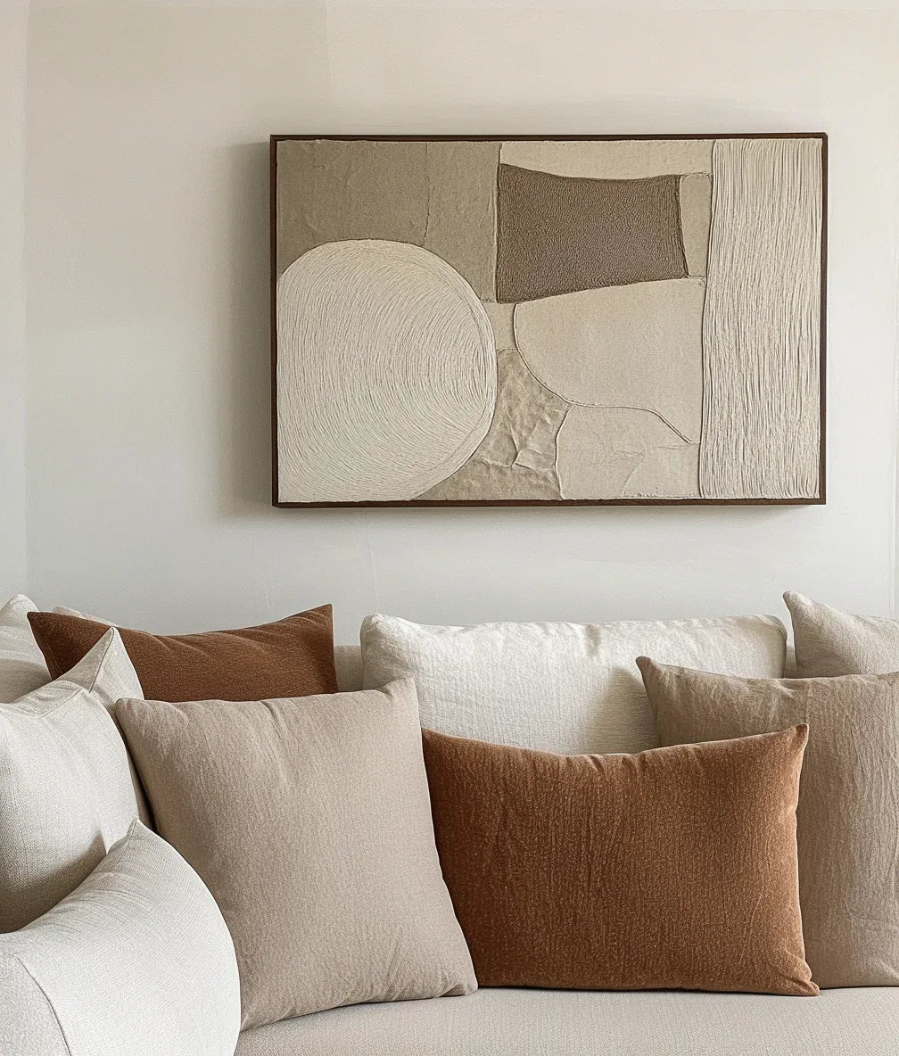 Earthy Balance-Modern Minimalist Earthy Geometric Patterned Wall Art - artextured