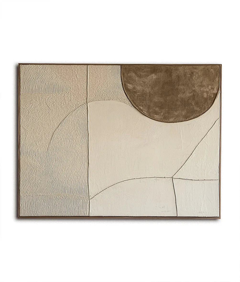 Timeless Balance-Minimalist Texture Semi-Circle Geometric Wall Art - artextured