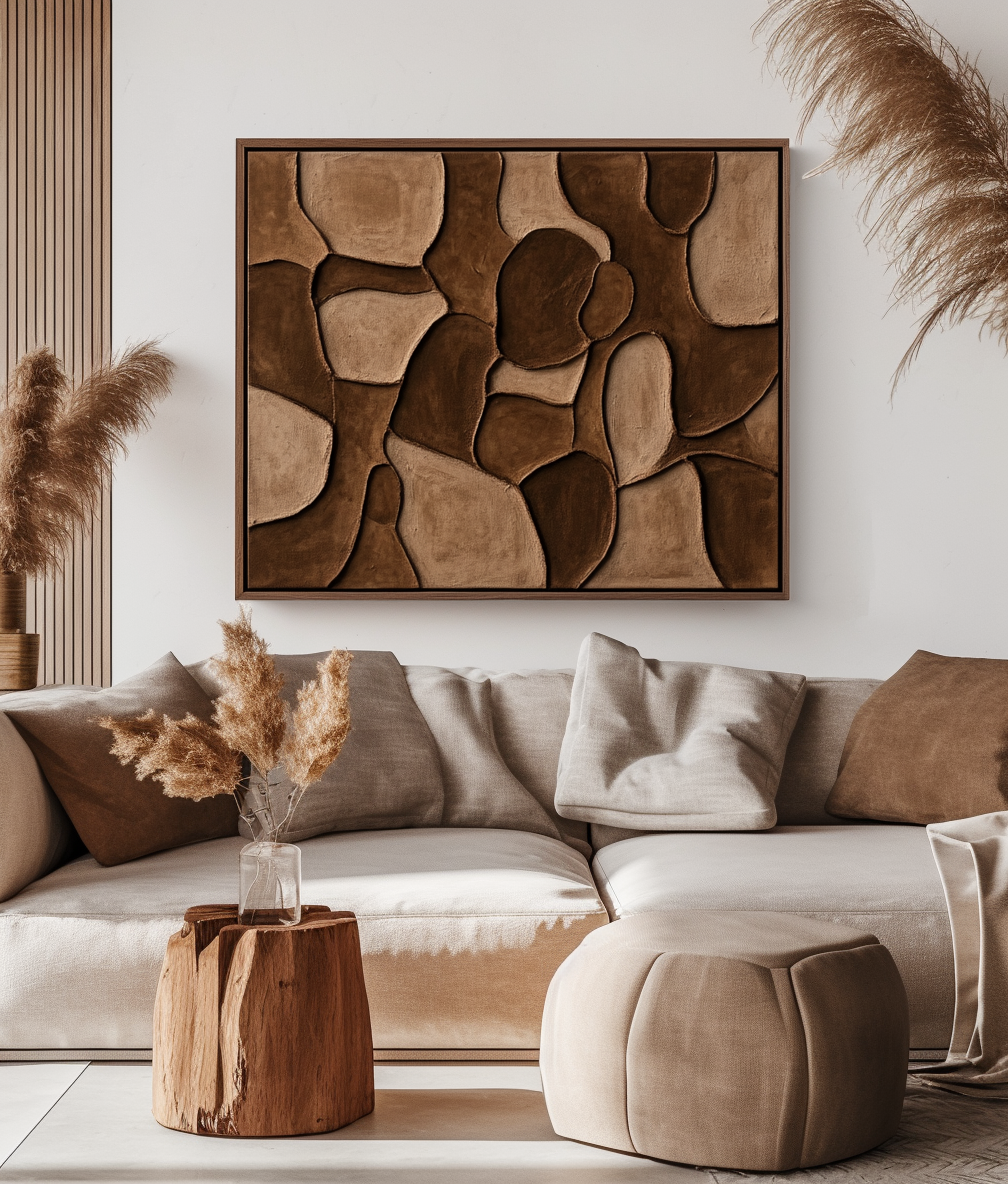 Earthen Harmony Abstract Canvas
