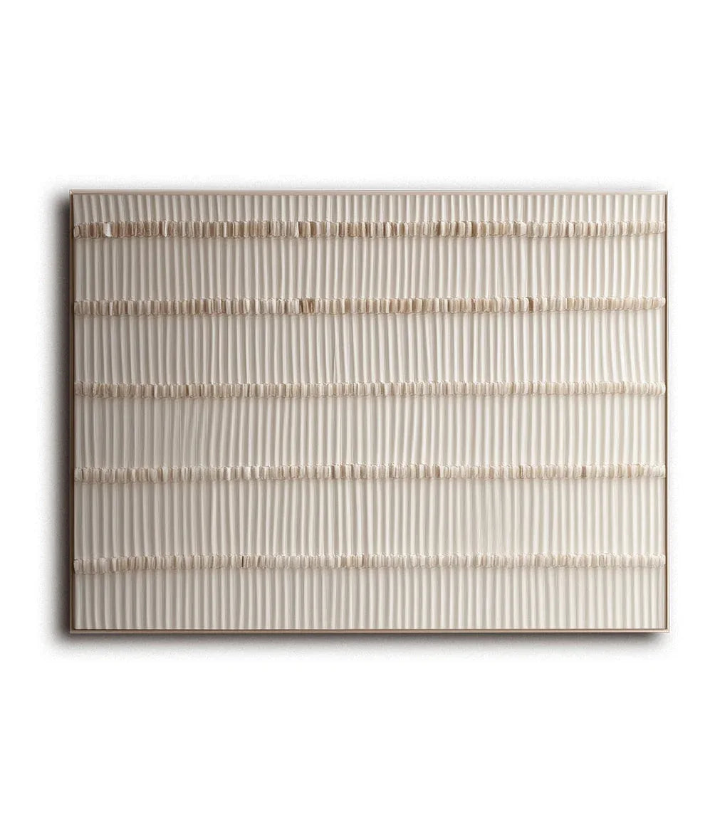 Rhythm in Simplicity-Modern Minimalist Light-Toned Woven Texture Wall Art - artextured