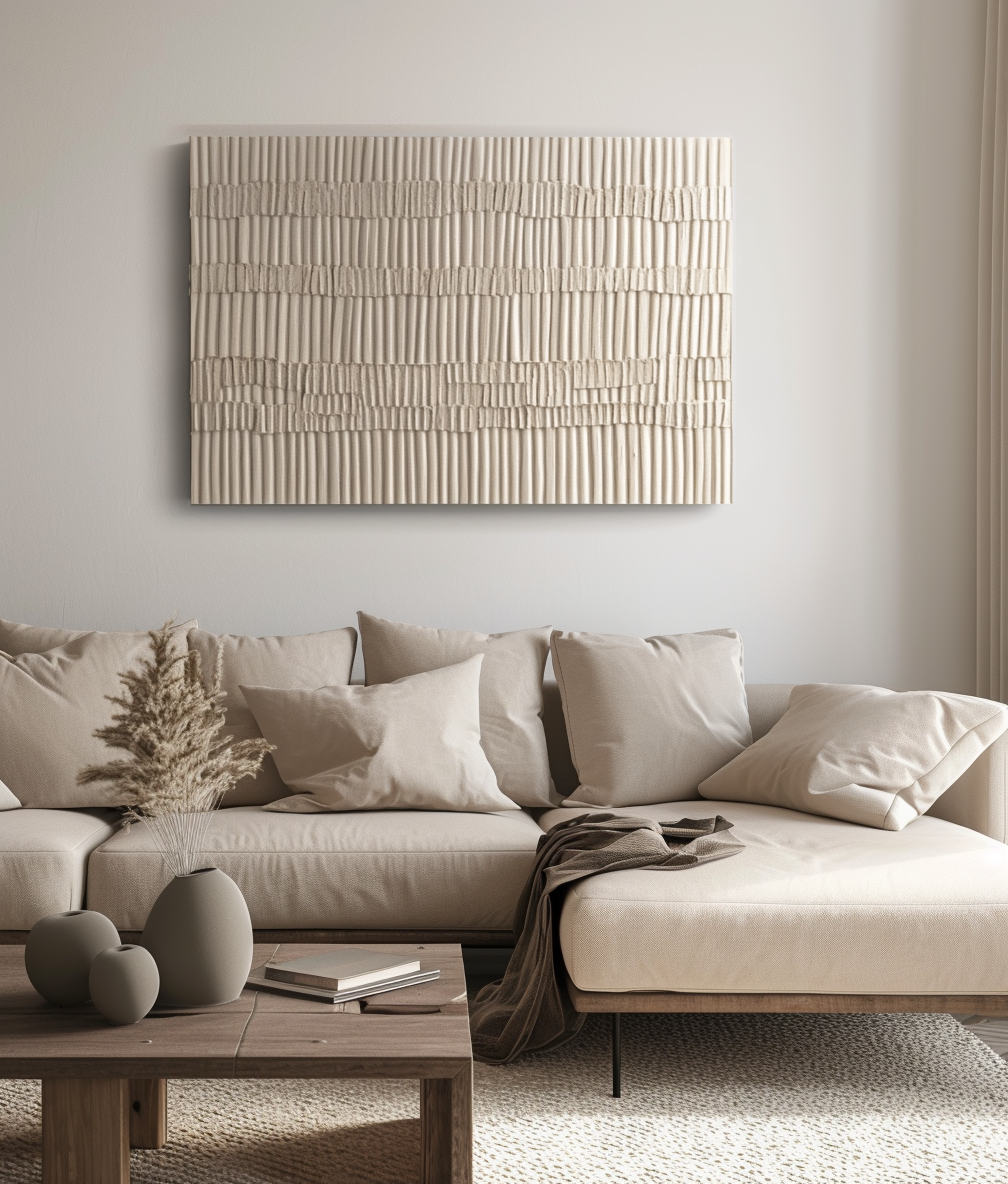 Textured Serenity: Minimalist Art